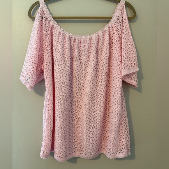 [LILLY PULITZER] Lillette Top in ‘Paradise Tint Eyelet Crinkle Chiffon’ - Picture 7 of 11